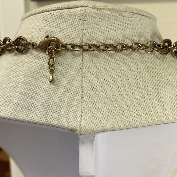 Large chunky blue and green faceted bead necklace - Picture 6 of 8